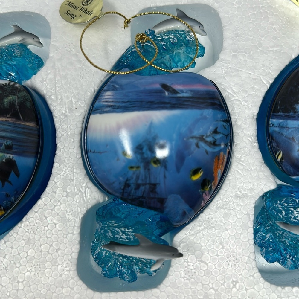 9th Issue Dolphins-The Bradford Exchange Above And Below Ornament - Picture 4 of 9